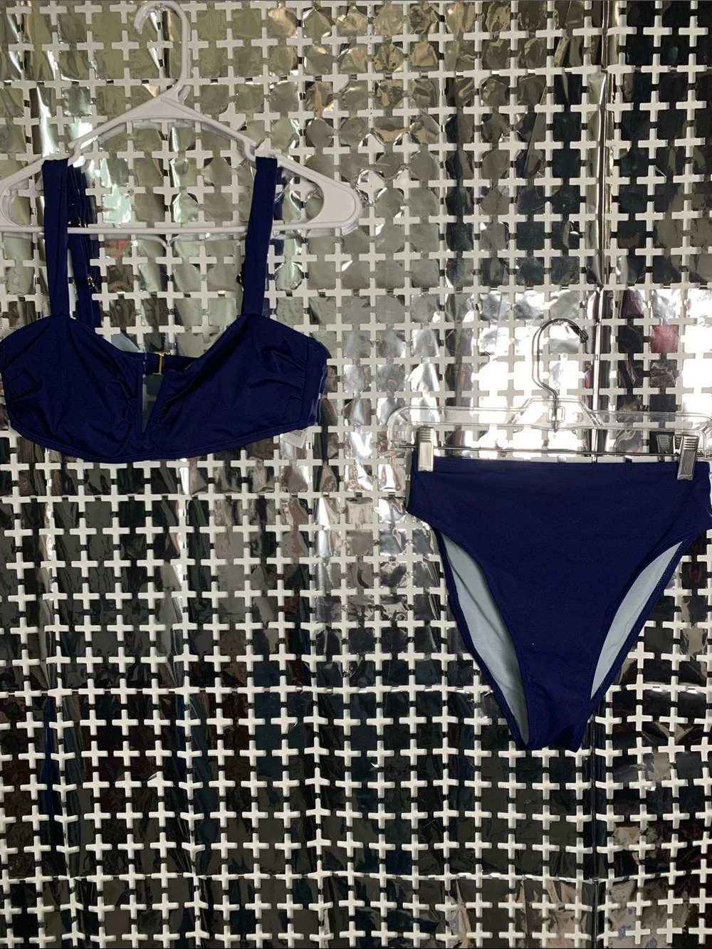 Cupshe Dark Blue Two-Piece Bikini Swim Set
